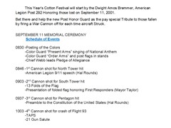 plans for the honor guard presentations